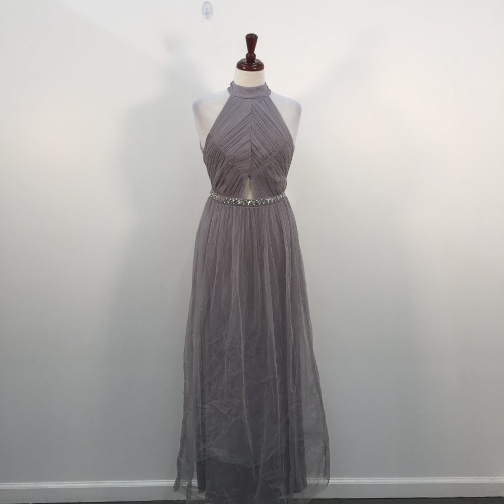 NWT ASOS Purple Halter Sleeveless Prom Gown